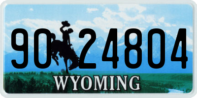WY license plate 9024804