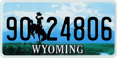 WY license plate 9024806