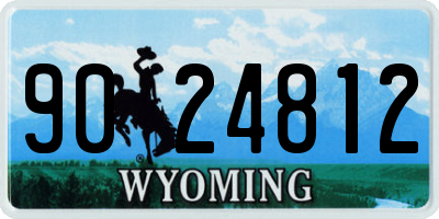 WY license plate 9024812