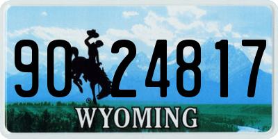 WY license plate 9024817