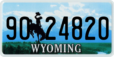 WY license plate 9024820