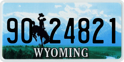 WY license plate 9024821
