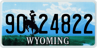 WY license plate 9024822