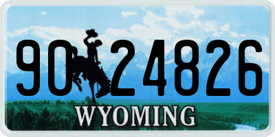 WY license plate 9024826