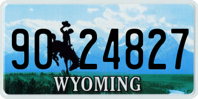 WY license plate 9024827