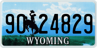 WY license plate 9024829