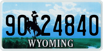 WY license plate 9024840