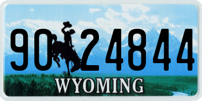 WY license plate 9024844