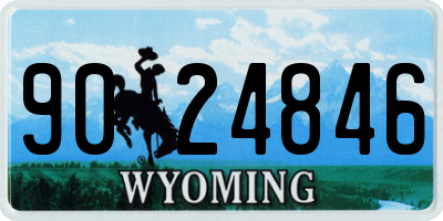 WY license plate 9024846
