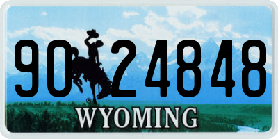 WY license plate 9024848