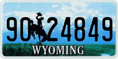 WY license plate 9024849