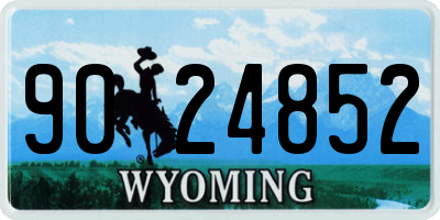 WY license plate 9024852