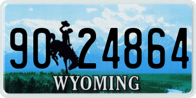 WY license plate 9024864