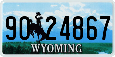 WY license plate 9024867