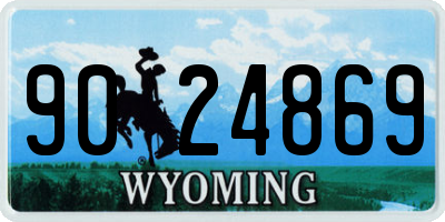 WY license plate 9024869
