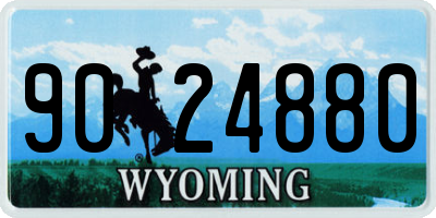 WY license plate 9024880