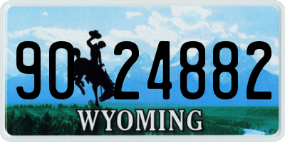 WY license plate 9024882