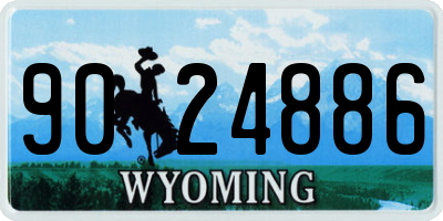 WY license plate 9024886