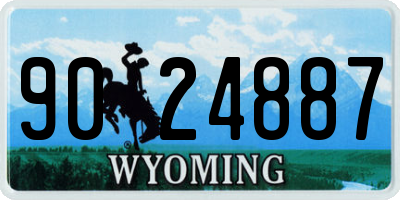 WY license plate 9024887