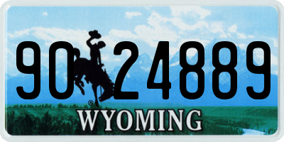 WY license plate 9024889
