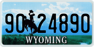 WY license plate 9024890