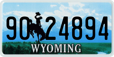 WY license plate 9024894