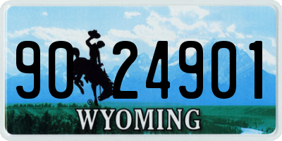 WY license plate 9024901