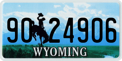 WY license plate 9024906