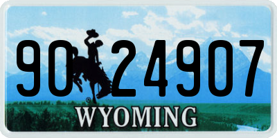 WY license plate 9024907