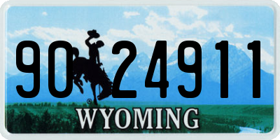 WY license plate 9024911