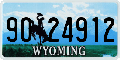 WY license plate 9024912
