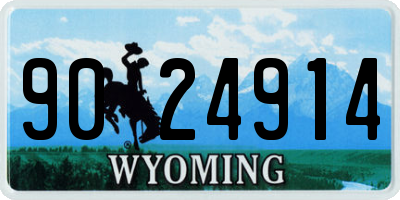 WY license plate 9024914