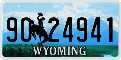 WY license plate 9024941