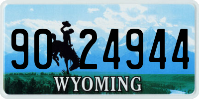 WY license plate 9024944