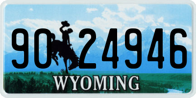 WY license plate 9024946