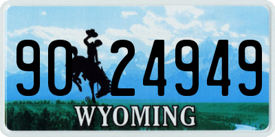 WY license plate 9024949