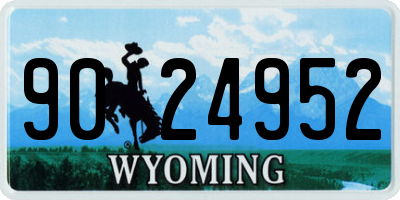 WY license plate 9024952