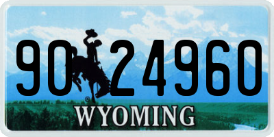WY license plate 9024960