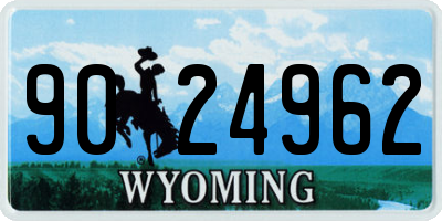 WY license plate 9024962
