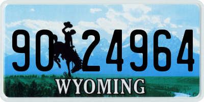 WY license plate 9024964