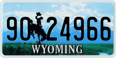 WY license plate 9024966