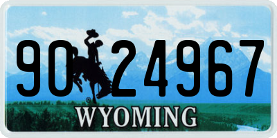 WY license plate 9024967