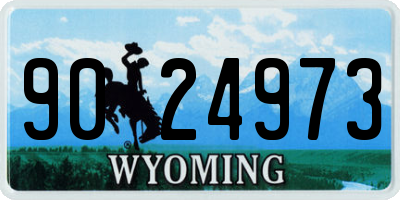 WY license plate 9024973