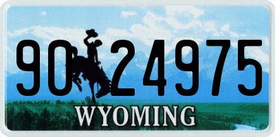 WY license plate 9024975