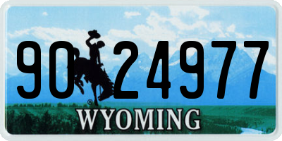 WY license plate 9024977
