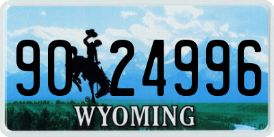 WY license plate 9024996