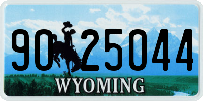 WY license plate 9025044