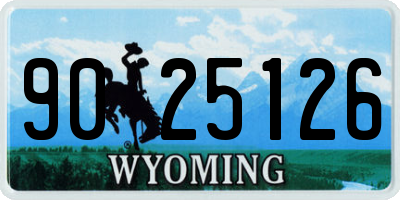WY license plate 9025126