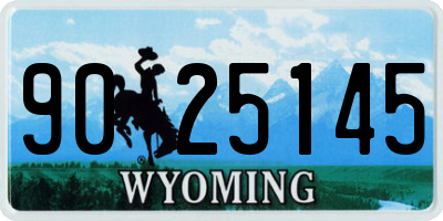 WY license plate 9025145