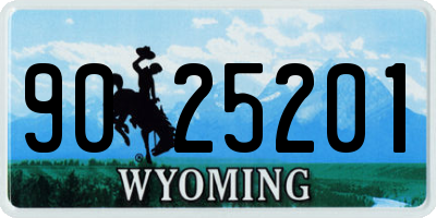 WY license plate 9025201